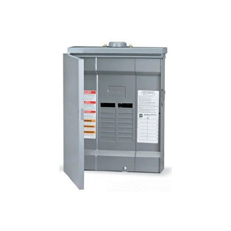 SQD QO312L125GRB 3 PHASE 125A 12 SPACE MAIN LUG LOADCENTER WITH HINGED DOOR 3P4W 29504
