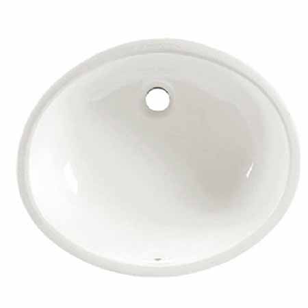 AS 0496.221.020 WHITE OVALYN UNDERMOUNT LAVATORY 19X16 WITH FRONT OVERFLOW (17X14 BOWL SIZE)